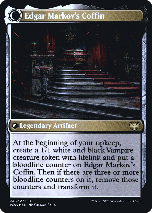 Edgar, Charmed Groom // Edgar Markov's Coffin (PRE-236S) - rare: (Double Faced Transform) - Foil