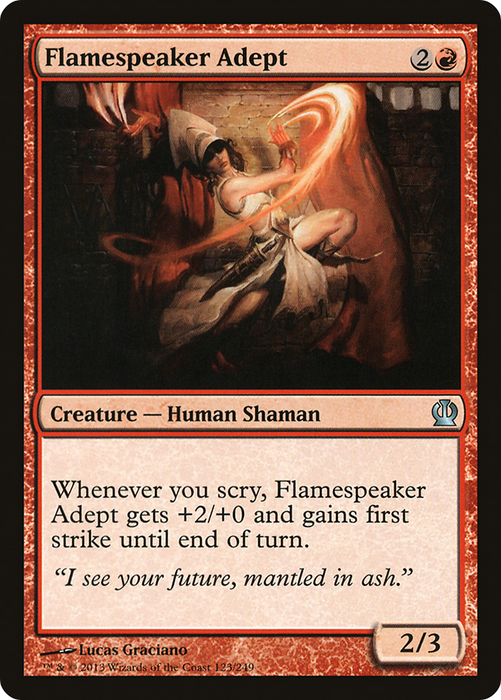 Flamespeaker Adept (THS-123) - uncommon - Foil