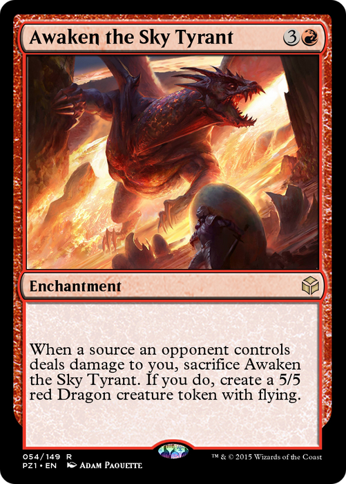 Awaken the Sky Tyrant (PZ1-054) - rare - Foil