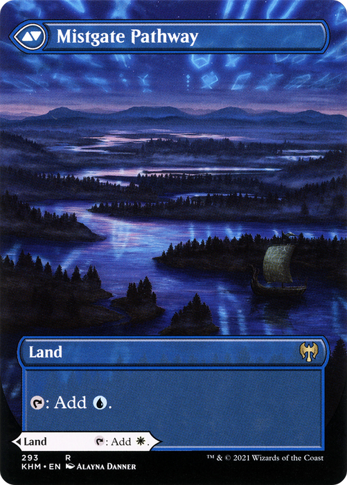 Hengegate Pathway // Mistgate Pathway (KHM-293) - rare: (Showcase) (Borderless) - Foil