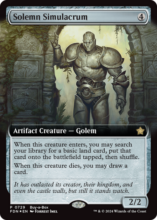 Solemn Simulacrum (FDN-729) - rare: (Extended Art) - Foil