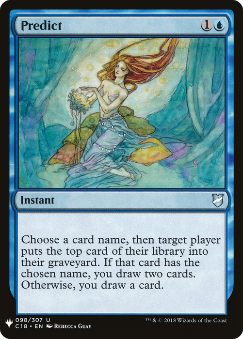 Predict (LIST-C18-98) - uncommon