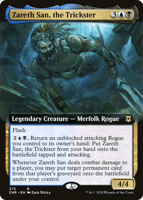 Zareth San, the Trickster (ZNR-373) - rare: (Extended Art) - Foil