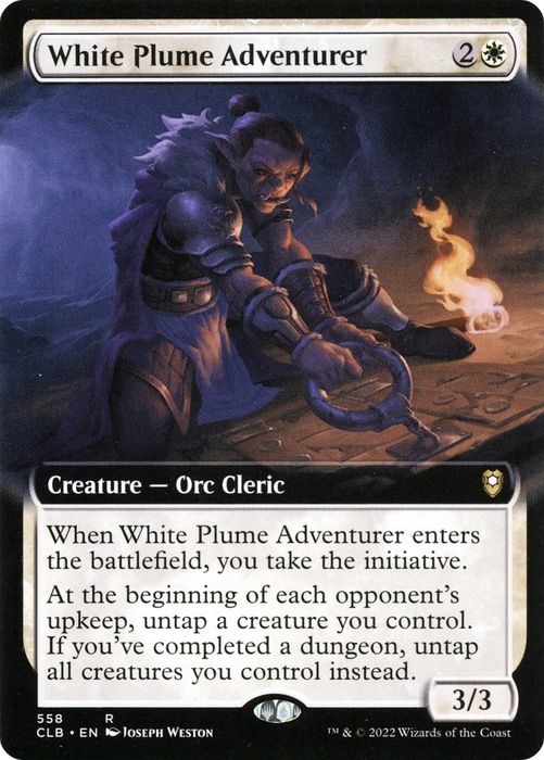 White Plume Adventurer (CLB-558) - rare: (Extended Art)