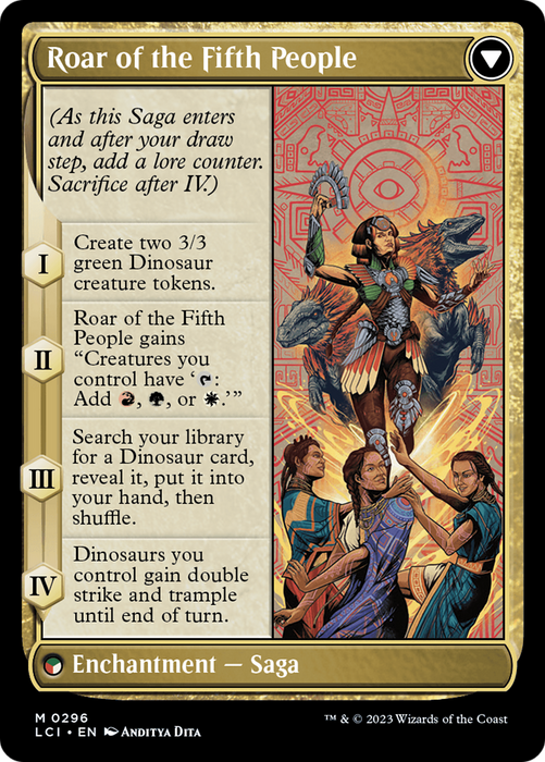 Huatli, Poet of Unity // Roar of the Fifth People (LCI-296) - mythic: (Showcase)