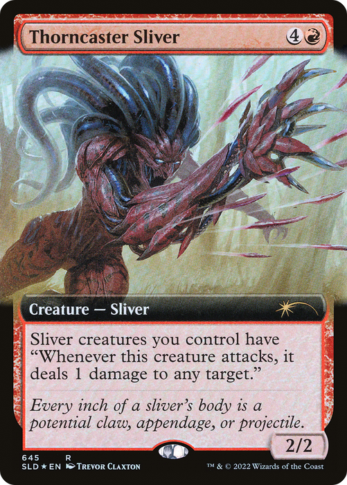 Thorncaster Sliver (SLD-645) - rare: (Extended Art) - Foil