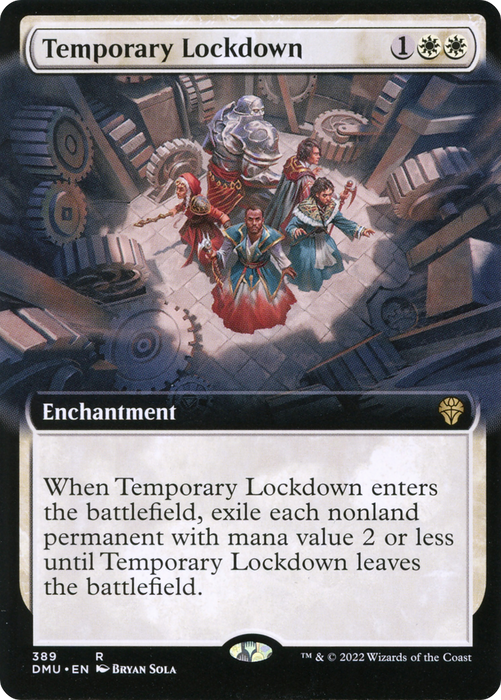 Temporary Lockdown (DMU-389) - rare: (Extended Art) - Foil