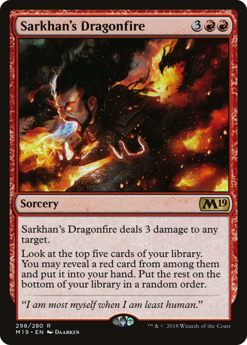 Sarkhan's Dragonfire (M19-298) - rare