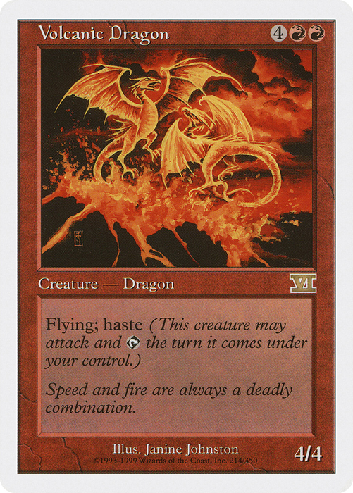 Volcanic Dragon (6ED-214) - rare