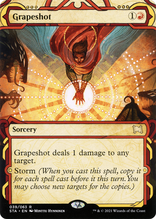 Grapeshot (STA-039) - rare: (Showcase) (Borderless) - Etched Foil