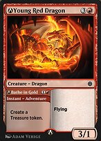 A-Young Red Dragon // A-Bathe in Gold (HBG-A-197) - common