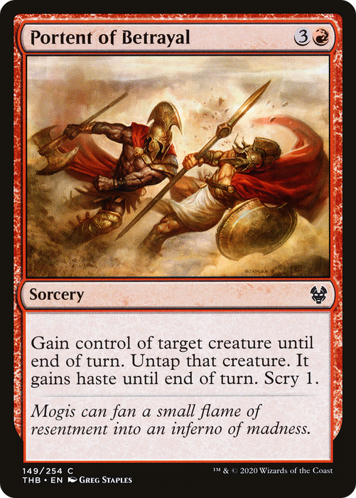 Portent of Betrayal (THB-149) - common - Foil
