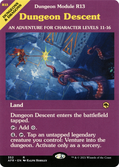 Dungeon Descent (AFR-352) - rare: (Showcase) - Foil