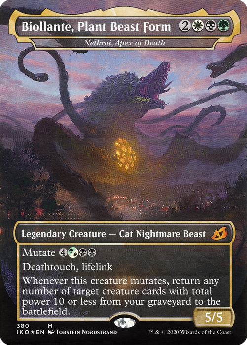Nethroi, Apex of Death (IKO-380) - mythic / Biollante, Plant Beast Form (Borderless) - Foil