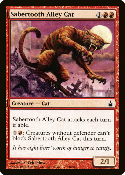 Sabertooth Alley Cat (RAV-140) - common - Foil
