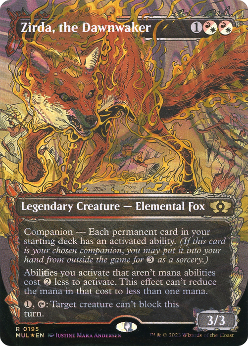 Zirda, the Dawnwaker (MUL-195) - rare: (Showcase) (Borderless) - Foil