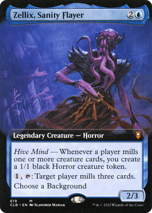 Zellix, Sanity Flayer (CLB-619) - mythic: (Extended Art) - Foil