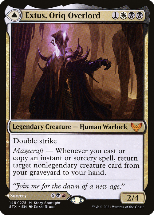 Extus, Oriq Overlord // Awaken the Blood Avatar (STX-149) - mythic - Foil