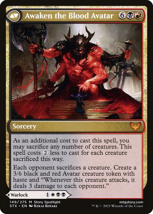 Extus, Oriq Overlord // Awaken the Blood Avatar (STX-149) - mythic - Foil