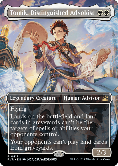 Tomik, Distinguished Advokist (RVR-417) - rare (Borderless) - Foil
