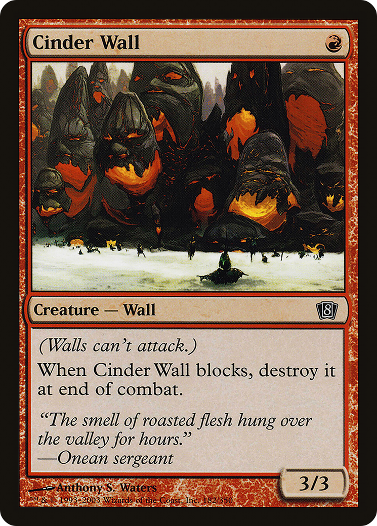 Cinder Wall (8ED-182★) - common - Foil