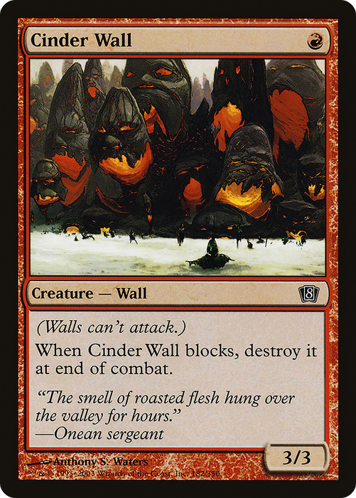 Cinder Wall (8ED-182★) - common - Foil