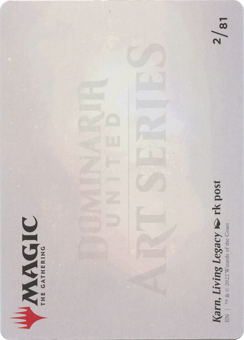 Karn, Living Legacy // Karn, Living Legacy (ADMU-002) - common (Borderless) - Foil