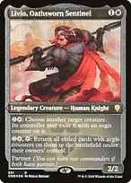 Livio, Oathsworn Sentinel (CMR-551) - rare - Etched Foil