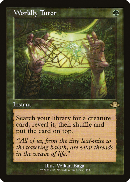 Worldly Tutor (DMR-353) - rare