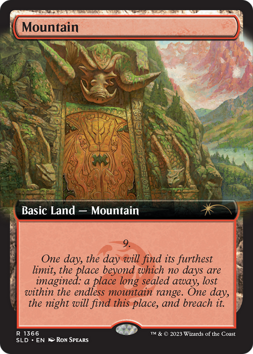 Mountain (SLD-1366) - rare: (Extended Art) - Foil