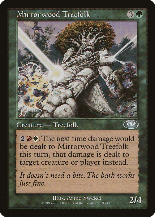 Mirrorwood Treefolk (PLS-083) - uncommon - Foil