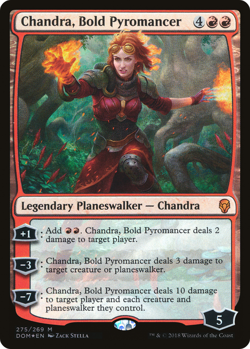 Chandra, Bold Pyromancer (DOM-275) - mythic - Foil