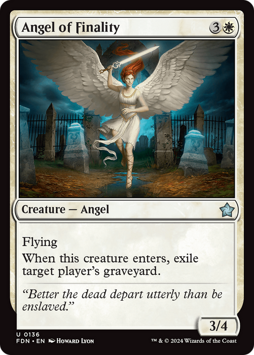 Angel of Finality (FDN-136) - uncommon - Foil