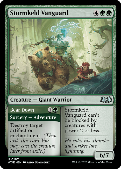 Stormkeld Vanguard // Bear Down (WOE-187) - uncommon - Foil