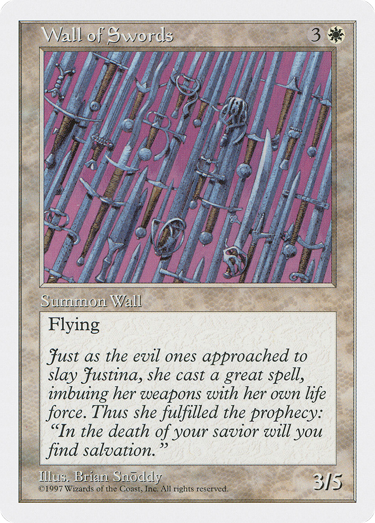 Wall of Swords (5ED-067) - uncommon