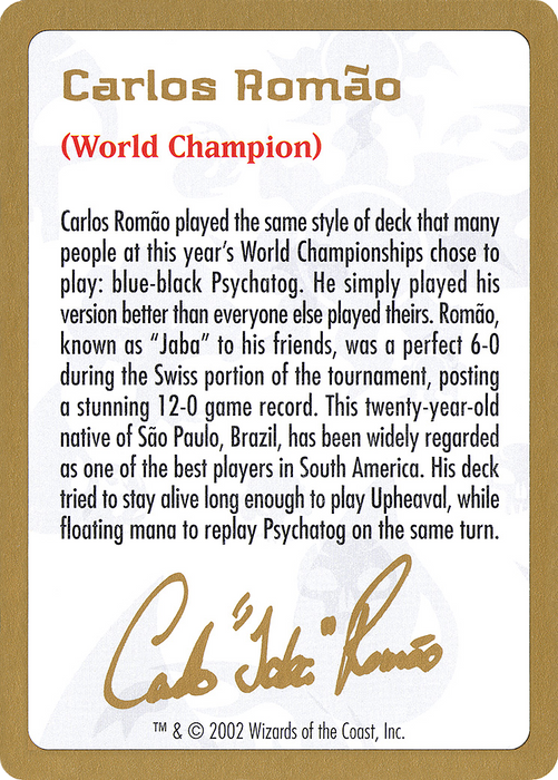 Carlos Romão Bio (WCD-CR0A) - common