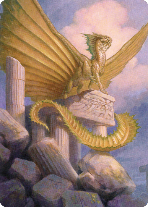 Ancient Gold Dragon // Ancient Gold Dragon (ACLB-005) - common (Borderless)