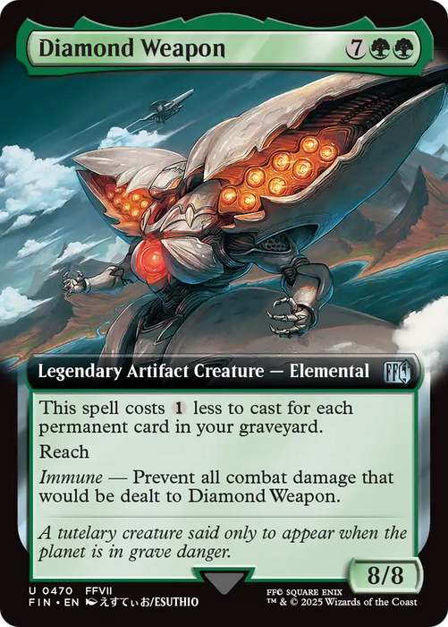 Diamond Weapon (Extended Art) (FIN-470) - uncommon - Foil