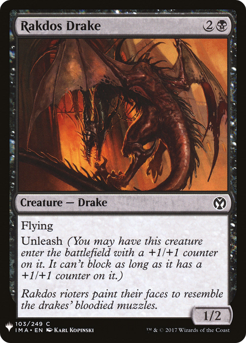 Rakdos Drake (LIST-IMA-103) - common