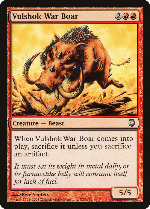 Vulshok War Boar (DST-072) - uncommon - Foil