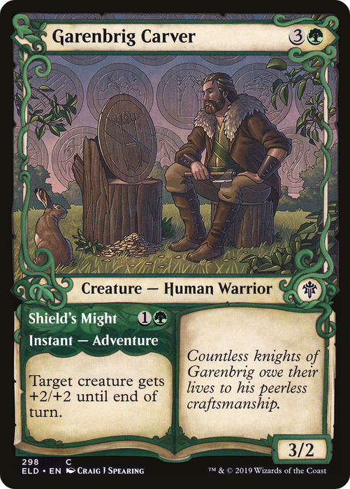 Garenbrig Carver // Shield's Might (ELD-298) - common: (Showcase) - Foil
