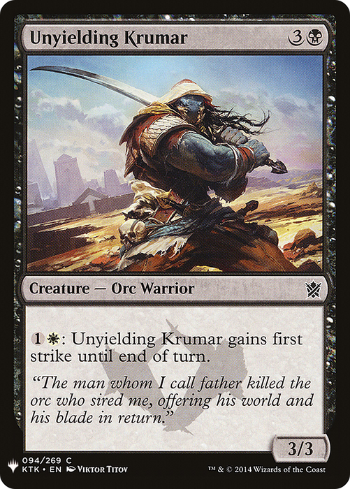 Unyielding Krumar (LIST-KTK-94) - common