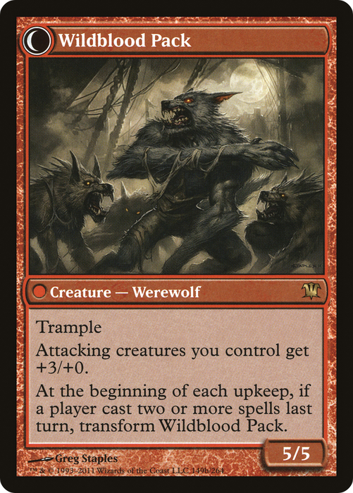Instigator Gang // Wildblood Pack (ISD-149) - rare: (Double Faced Transform) - Foil