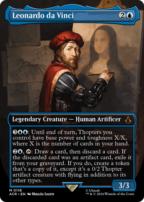 Leonardo da Vinci (ACR-118) - mythic (Borderless) - Foil