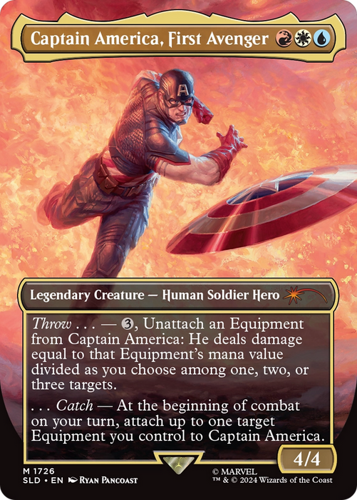 Captain America, First Avenger (SLD-1726) - mythic (Borderless) - Foil