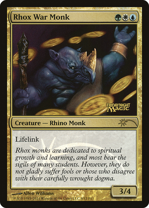 Rhox War Monk (FNM-006) - rare - Foil
