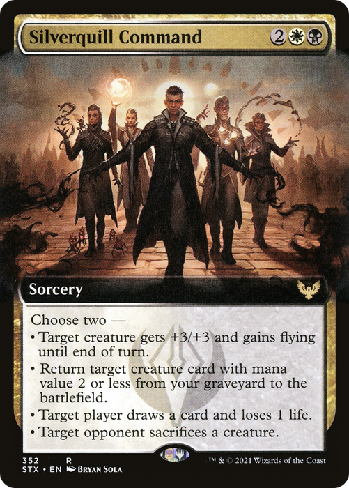 Silverquill Command (STX-352) - rare: (Extended Art) - Foil