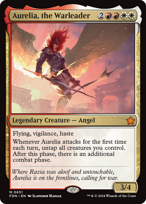 Aurelia, the Warleader (FDN-651) - mythic
