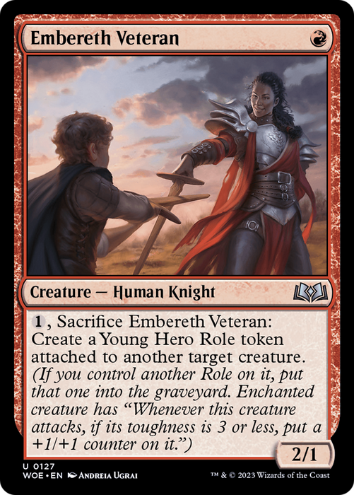 Embereth Veteran (WOE-127) - uncommon - Foil