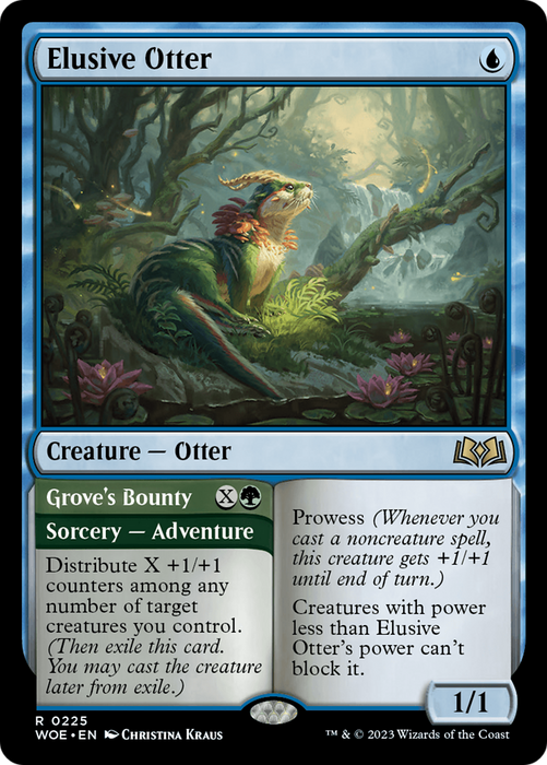 Elusive Otter // Grove's Bounty (WOE-225) - rare - Foil